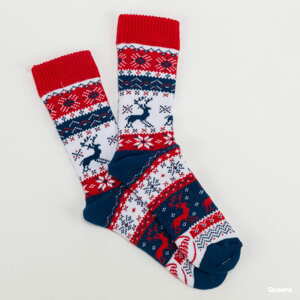 Ponožky Many Mornings Warm Rudolph Socks červené / tmavě modré / bílé