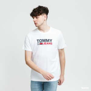 Tričko s krátkým rukávem TOMMY JEANS M Corp Logo Tee bílé