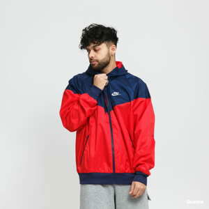 Větrovka Nike M NSW SPE Woven LND Windrunner Hooded Jacket navy / červená