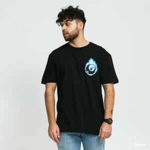 Tričko s krátkým rukávem Pink Dolphin 8-Ball Flame Tee černé