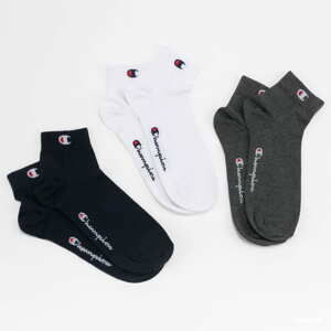 Ponožky Champion 3Pack Ankle Legacy Socks navy / bílé / melange tmavě šedé