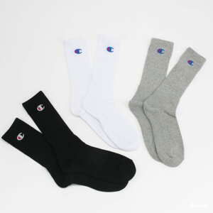 Ponožky Champion 3Pack Crew Socks černé / bílé / melange šedé