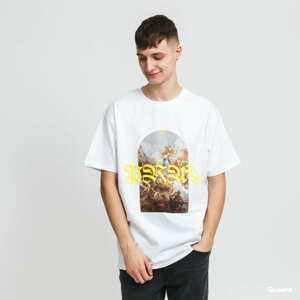 Tričko s krátkým rukávem Urban Classics Pray Painting Oversize Tee bílé