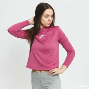 Dámské tričko s dlouhým rukávem Nike W NSW Air Mock LS Rib fialové / tmavě růžové