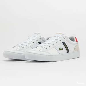 LACOSTE Courtline Suede white / navy / red
