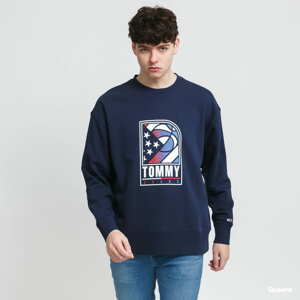 Mikina TOMMY JEANS M Basketball Crew navy