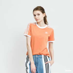 Dámské tričko adidas Originals 3 Stripes Tee oranžové