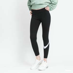 Dámské kalhoty Nike Nike NSW Essential Women's Mid-Rise Swoosh Leggings Black/ White