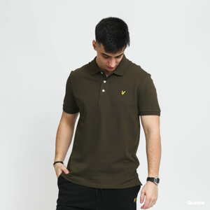 Polo tričko Lyle & Scott Plain Polo Shirt tmavě olivové