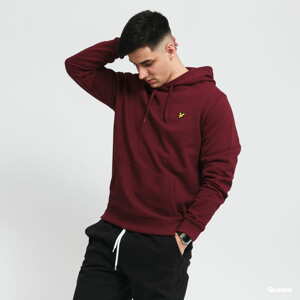 Mikina Lyle & Scott Pullover Hoodie vínová