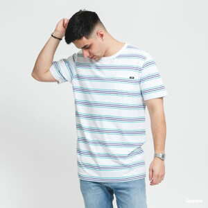 Tričko s krátkým rukávem Vans MN Chaparral Stripe SS Tee bílé / fialové / zelené