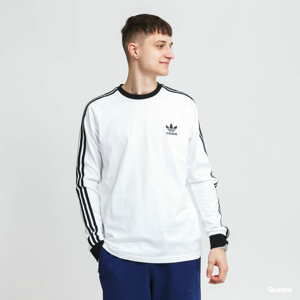 adidas Originals 3-Stripes LS Tee bílé