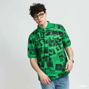 Polo tričko LACOSTE LIVE x Polaroid Loose Fit Print Polo Green