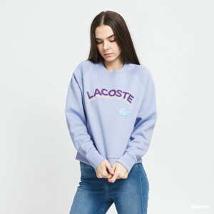 Dámská mikina LACOSTE Women’s Lacoste LIVE Lettered Cropped Sweatshirt fialová