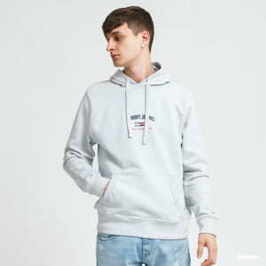 Mikina TOMMY JEANS M Timeless Tommy Hoodie melange šedá