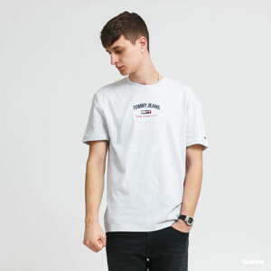 Tričko s krátkým rukávem TOMMY JEANS M Timeless Tommy Script Tee melange šedé