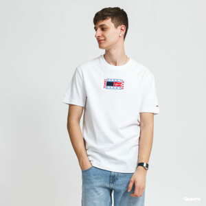 Tričko s krátkým rukávem TOMMY JEANS M Timeless Tommy Flag Tee bílé