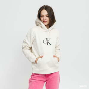 Dámská mikina CALVIN KLEIN JEANS W Reflective Monogram Hoodie krémová