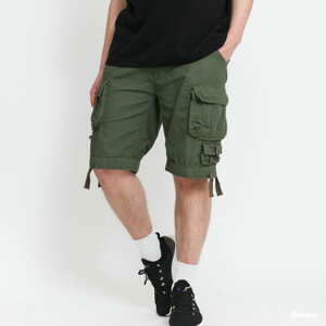 Plátěné kraťasy Urban Classics Savage Vintage Cargo Shorts olivové