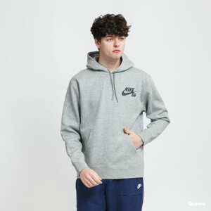 Mikina Nike M NK SB Icon Hoodie PO Essential melange šedá