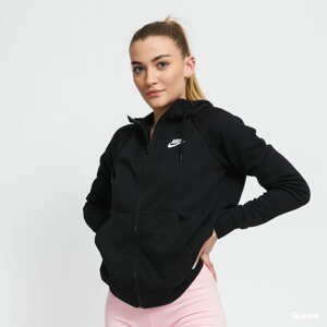 Dámská mikina Nike Women's Full-Zip Fleece Hoodie Black/ White