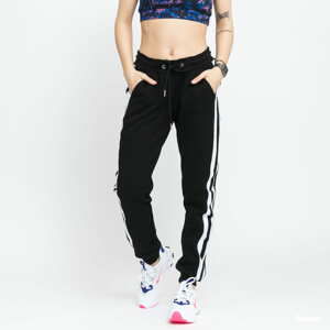 Tepláky Urban Classics Ladies College Contrast Sweatpants černé / bílé