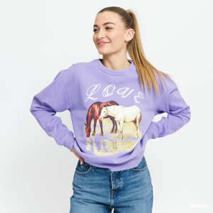 Dámská mikina LOVE THEM Womens Crewneck True Love fialova fialová