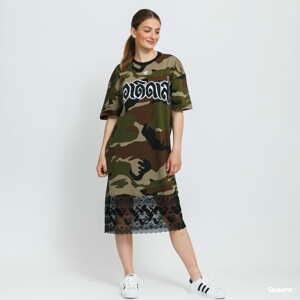 Šaty adidas Originals Tee Dress camo zelené / hnědé / černé