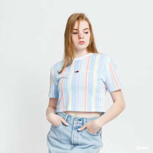 Dámské tričko TOMMY JEANS W Stripe 1 Crop Tee multicolor