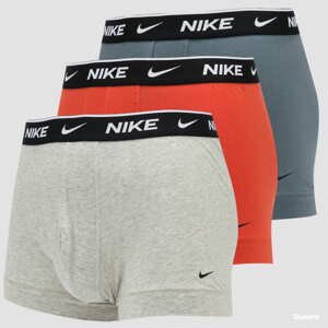 Nike Trunk 3Pack oranžové / melange šedé / tmavě šedé