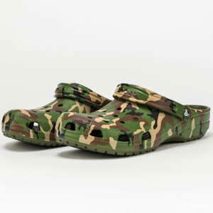 Pantofle Crocs Classic Printed Camo Clog army green / multi