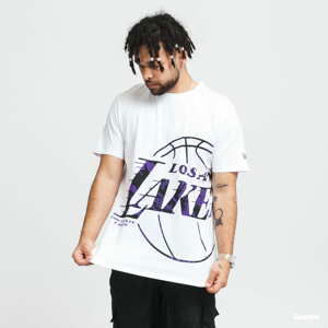 Tričko s krátkým rukávem New Era NBA Oil Slick Infill Logo Tee LA Lakers bílé