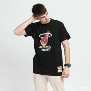 Tričko s krátkým rukávem Mitchell & Ness Worn Logo Tee Miami Heat černé