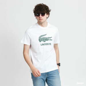 Tričko s krátkým rukávem LACOSTE Big Crocodile Logo Tee bílé