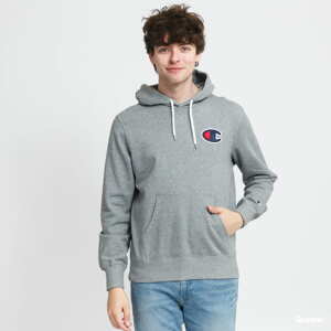 Mikina Champion Satin C Logo Cotton Terry Hoodie melange šedá