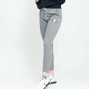 Tepláky Champion C Logo Ribbed Cuffed Joggers melange šedé