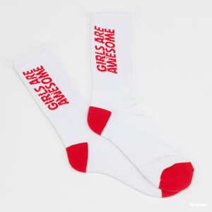 Ponožky Girls Are Awesome Kinda Sporty Socks bílé / červené