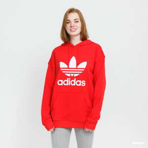 Dámská mikina adidas Originals Trefoil Hoodie červená / bílá