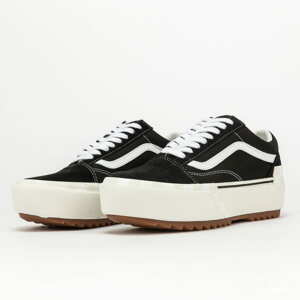 Vans Old Skool Stacked (suede canvas) black / blanc de blanc