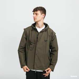 Větrovka Reebok CL Camping Jacket olivová