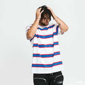 Tričko s krátkým rukávem Urban Classics Light Stripe Oversize Tee bílé / modré / červené