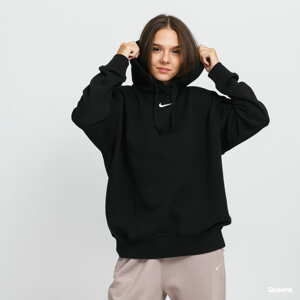 Dámská mikina Nike Oversized Fleece Hoodie Black/ White