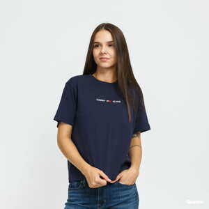 Dámské tričko TOMMY JEANS Linear Logo Tee navy