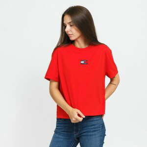 Dámské tričko TOMMY JEANS Tommy Center Badge Tee Red