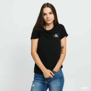 Dámské tričko CALVIN KLEIN JEANS Monogram Slim Tee 2Pack černé / bílé