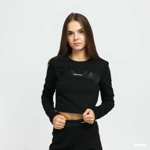 Dámské tričko s dlouhým rukávem CALVIN KLEIN JEANS Milano Long Sleeves Tee Black