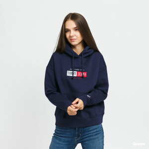 Dámská mikina TOMMY JEANS Boxy Timeless Tommy Hoodie navy