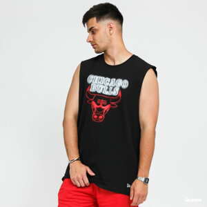 Tričko s krátkým rukávem New Era NBA Neon Sleeveless Tee Bulls černé