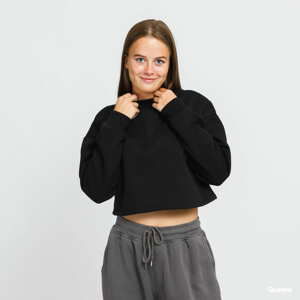 Dámská mikina Urban Classics Ladies Cropped Oversized Sweat High Neck Crew černá