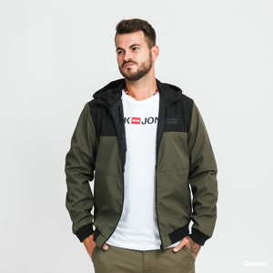 Větrovka Jack & Jones JJeseam Jacket Hood olivová / černá